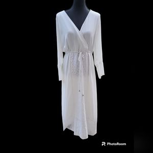 Prairie Sun Embroidery Wedding Bridal Maxi Dress Off White Size 8 By WAREHOUSE